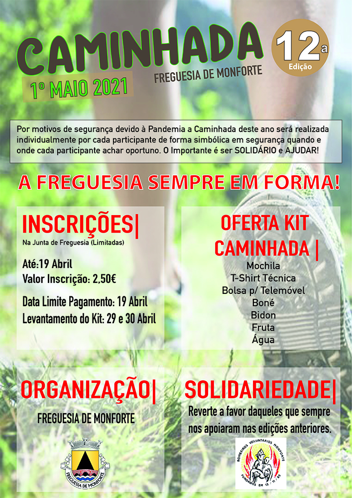 CAMINHADA 1º Maio  - 12ª Edição